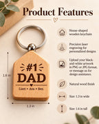 Personalized Wooden Keychain, Custom Laser Engraved Keychain, Wood House Keychain, Custom Logo Keychain, Personalized Gift, Bulk Keychains