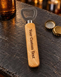 Personalized Wooden Bottle Opener, Custom Laser Engraved Beer Opener, Dad Gift, Groomsmen Gift, Custom Logo Bottle Opener
