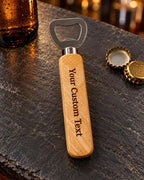 Personalized Wooden Bottle Opener, Custom Laser Engraved Beer Opener, Dad Gift, Groomsmen Gift, Custom Logo Bottle Opener