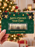 Christmas Money Holder Card, Funny Cash Gift with Clear Dome, Holiday Stocking Stuffer, Secret Santa Gift, 3x5 Cash Holder