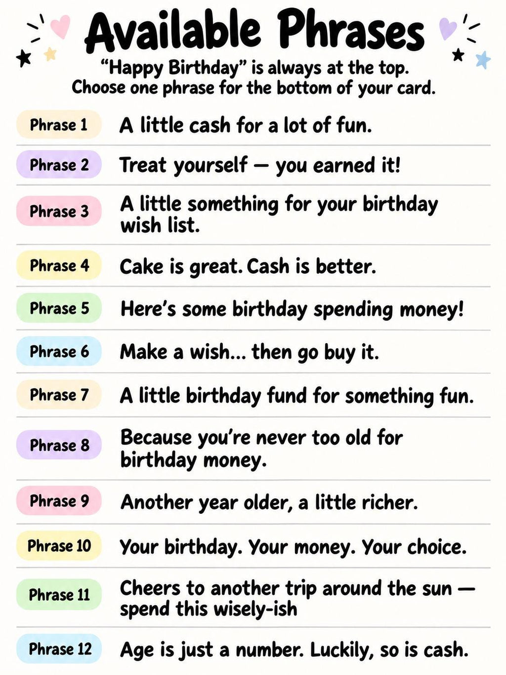 Birthday Money Holder Card with Clear Cash Dome, Funny Happy Birthday Card, Cash Gift for Teens and Adults, Choose Your Color and Phrase