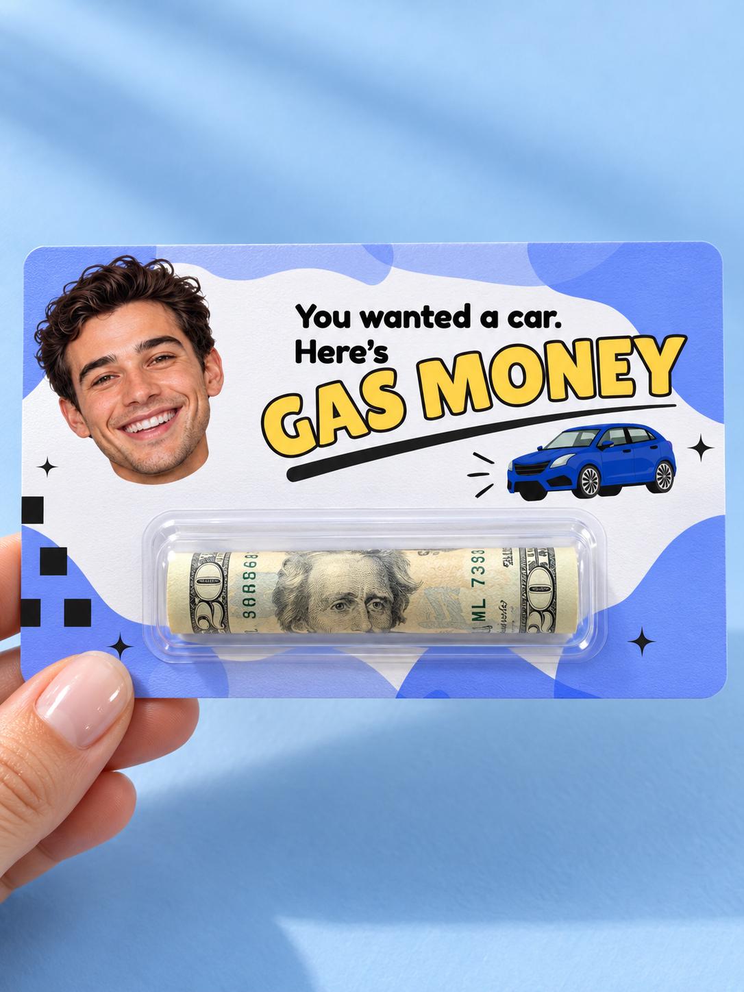 Personalized Photo Money Holder, Funny Birthday Cash Gift Card for Teens, Custom Face Money Gift, Teen Boy or Girl Gift, Rolled Cash Holder