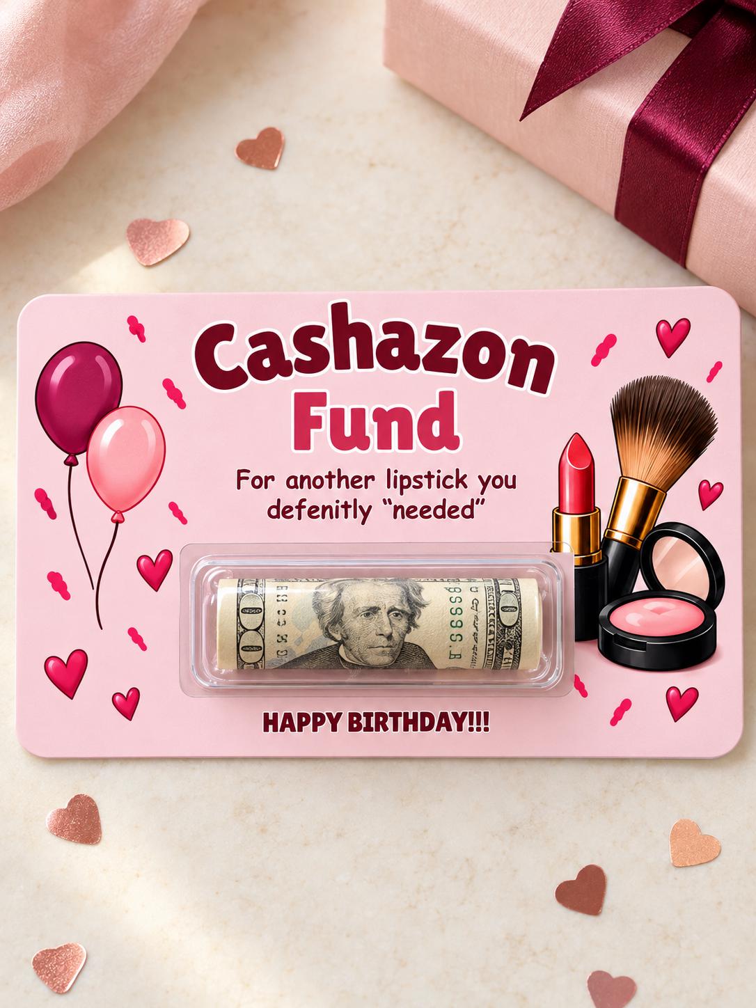 Funny Birthday Money Holder Card Set, Cash Gift Cards with Clear Plastic Domes, 11 Designs, 3x5 Inch, Coffee, Food & Shopping Birthday Gifts