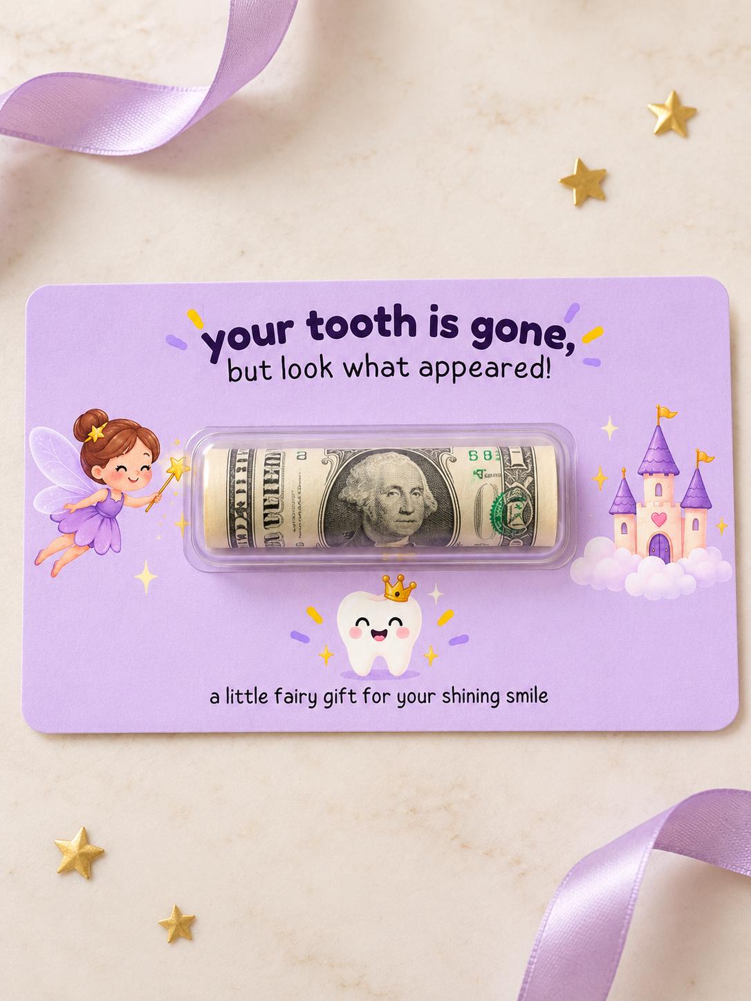 Tooth Fairy Money Holder Card, Kids Lost Tooth Gift, Tooth Fairy Cash Card, Cute Tooth Fairy Surprise, Printable Toothless Gift Set