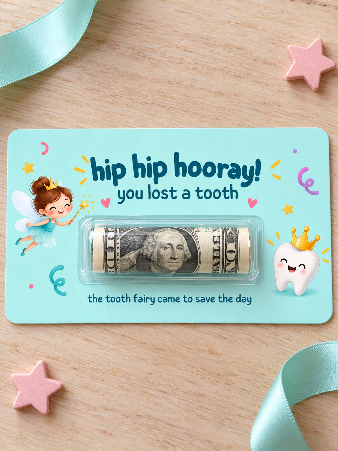 Tooth Fairy Money Holder Card, Kids Lost Tooth Gift, Tooth Fairy Cash Card, Cute Tooth Fairy Surprise, Printable Toothless Gift Set