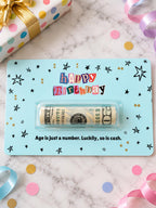 Birthday Money Holder Card with Clear Cash Dome, Funny Happy Birthday Card, Cash Gift for Teens and Adults, Choose Your Color and Phrase