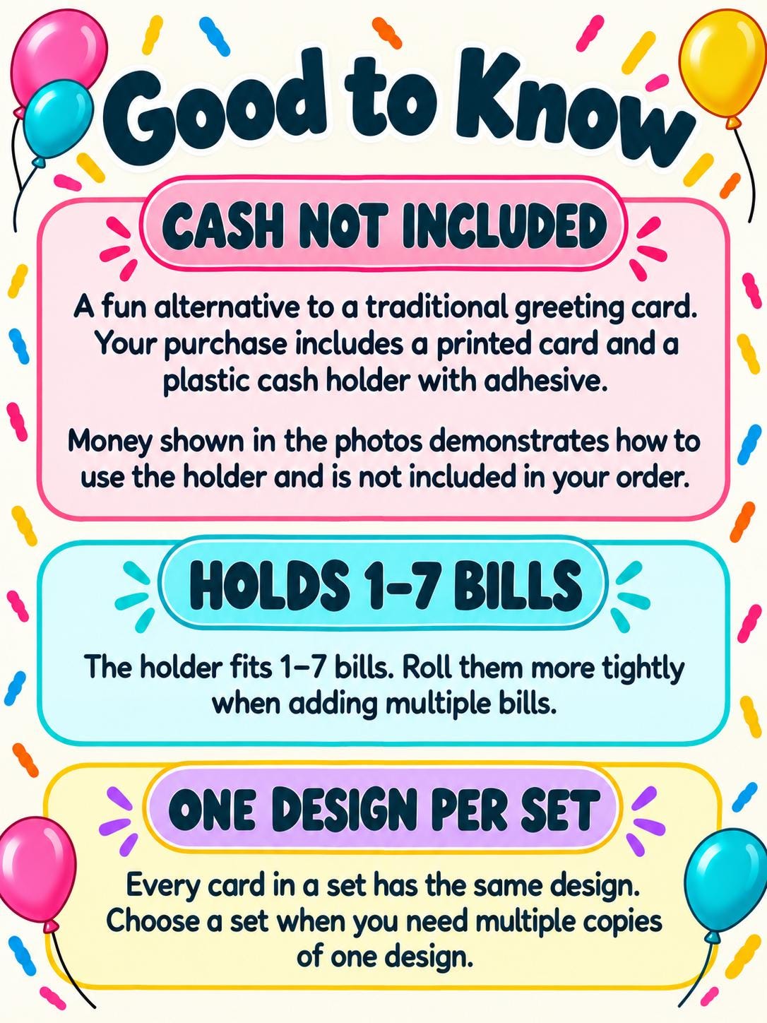 Funny Birthday Money Holder Card Set, Cash Gift Cards with Clear Plastic Domes, 11 Designs, 3x5 Inch, Coffee, Food & Shopping Birthday Gifts