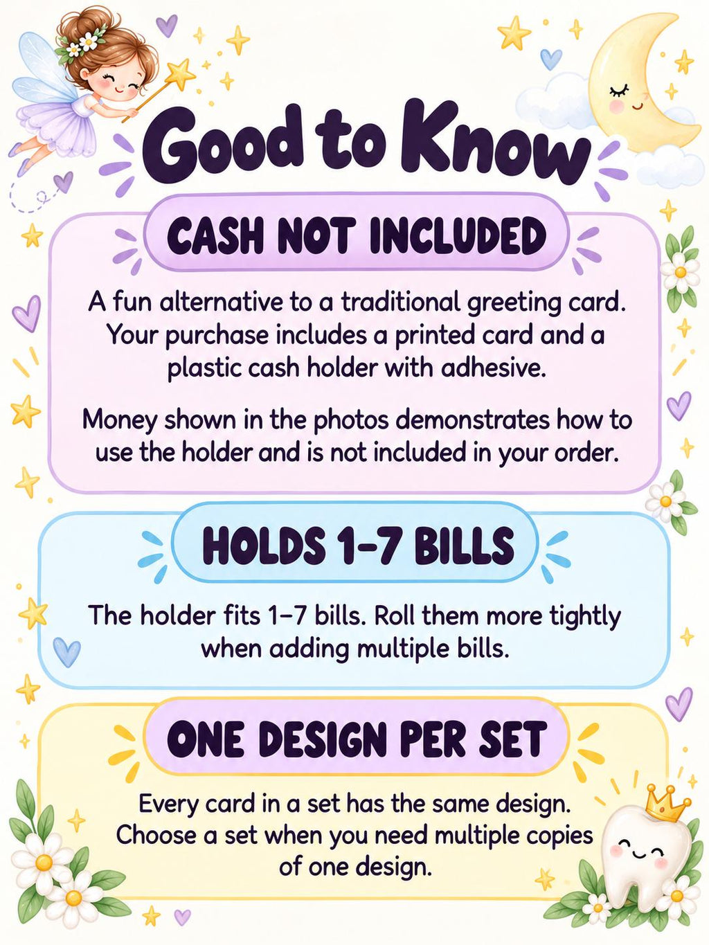 Tooth Fairy Money Holder Card, Kids Lost Tooth Gift, Tooth Fairy Cash Card, Cute Tooth Fairy Surprise, Printable Toothless Gift Set