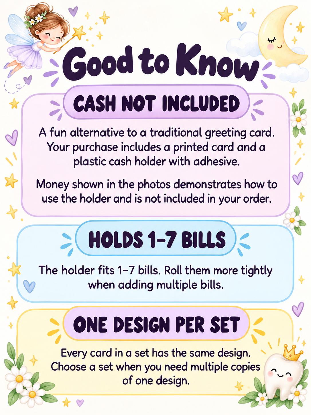 Tooth Fairy Money Holder Card, Kids Lost Tooth Gift, Tooth Fairy Cash Card, Cute Tooth Fairy Surprise, Printable Toothless Gift Set