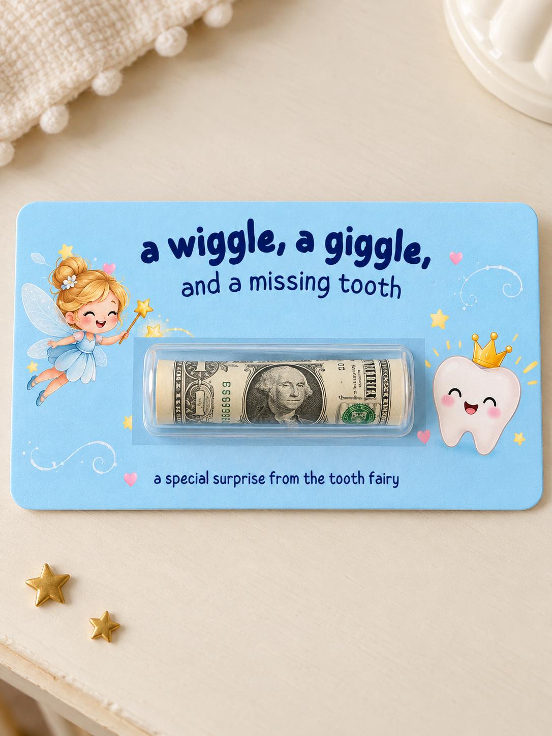 Tooth Fairy Money Holder Card, Kids Lost Tooth Gift, Tooth Fairy Cash Card, Cute Tooth Fairy Surprise, Printable Toothless Gift Set