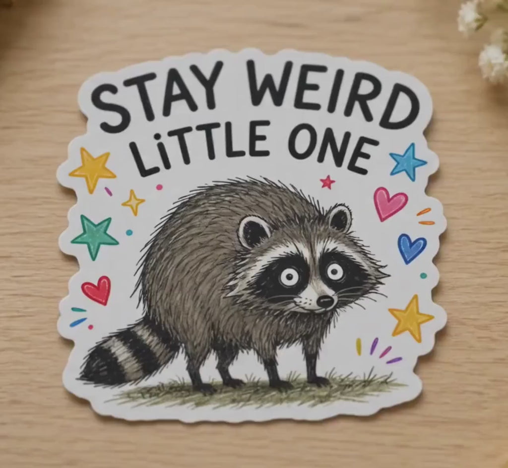 Viral Jimothy Raccoon Stickers Pack, 13 Funny & Cute Waterproof Raccoon Stickers, Viral Meme Animal Decals, 2 Inch Sticker Set