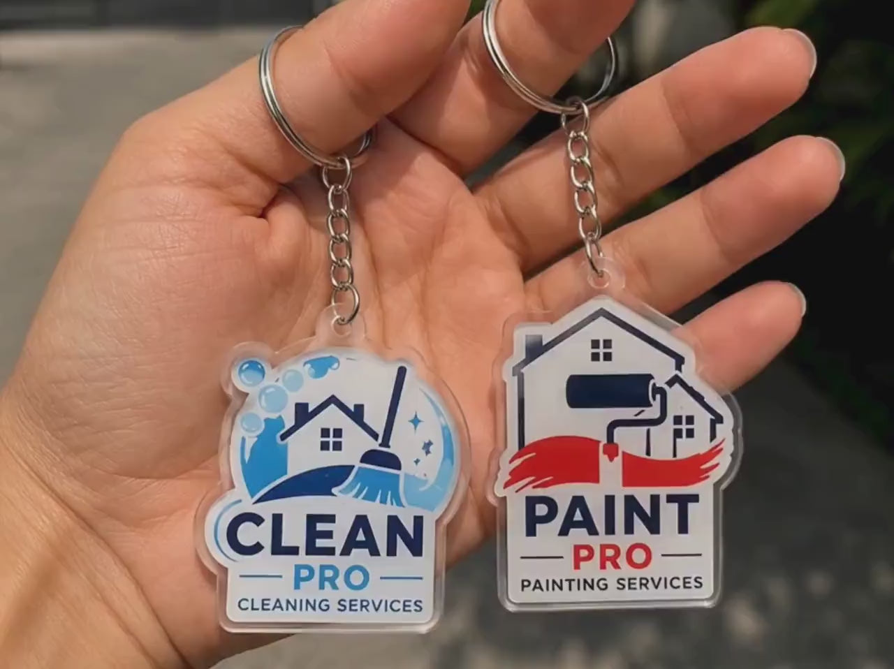 Custom Business Logo Acrylic Keychains, Personalized Company Keychains, Branded Promotional Keychains, Bulk Logo Keyrings Gift for her, him