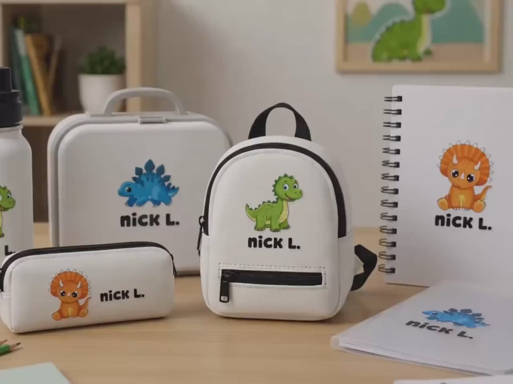 3D Embossed Name Label Stickers, Personalized UV DTF Name Stickers, Waterproof School Labels, Kids Water Bottle & Lunch Box Labels