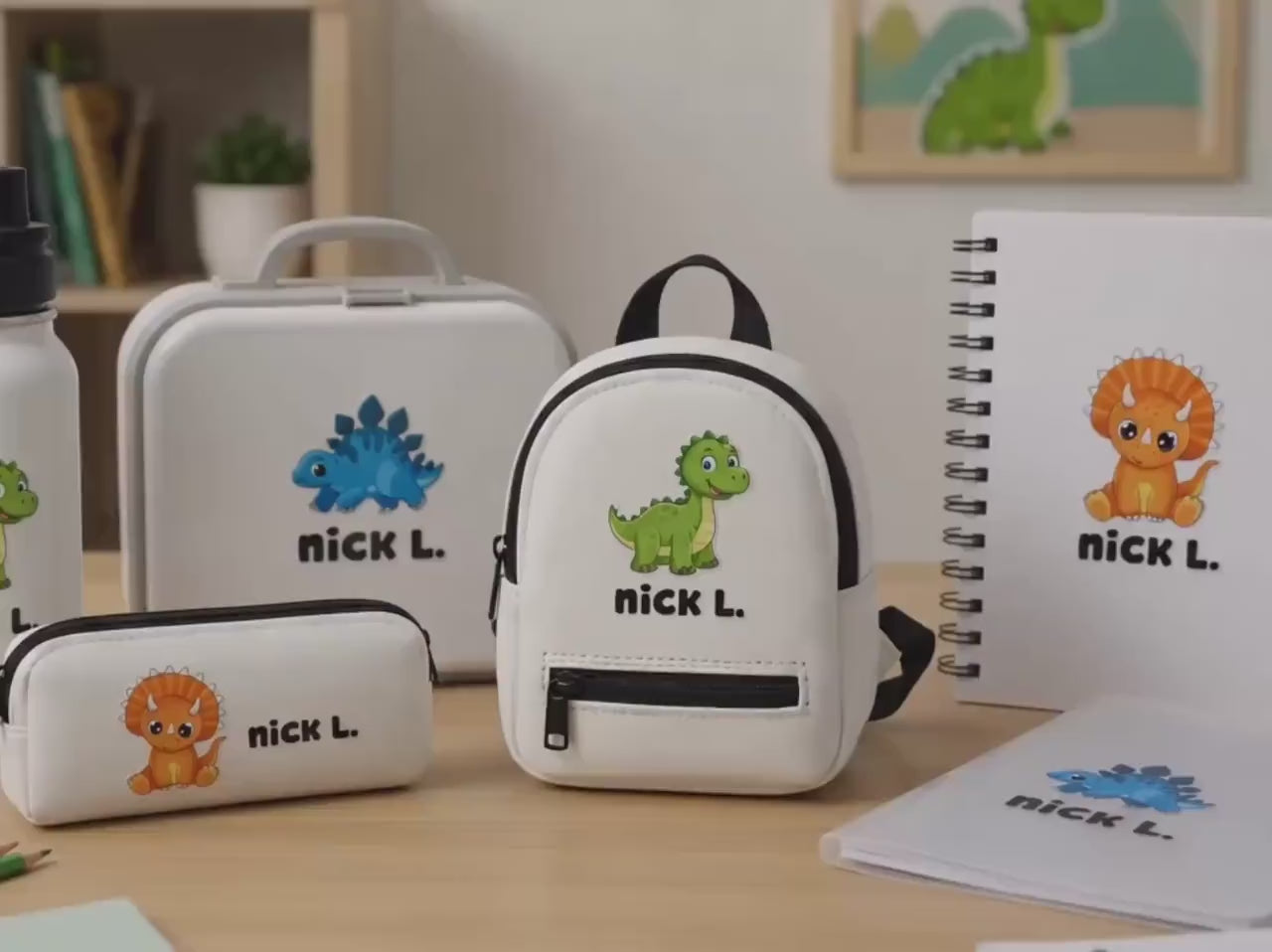 3D Embossed Name Label Stickers, Personalized UV DTF Name Stickers, Waterproof School Labels, Kids Water Bottle & Lunch Box Labels