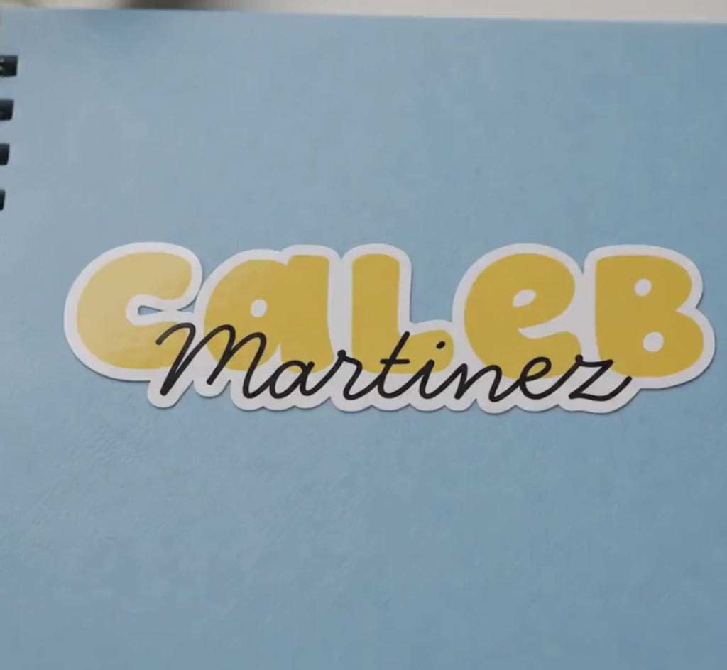 Personalized Name Sticker, Waterproof School Label, Custom Vinyl Decal for Water Bottle, Lunch Box, Notebook, Kids Name Decal