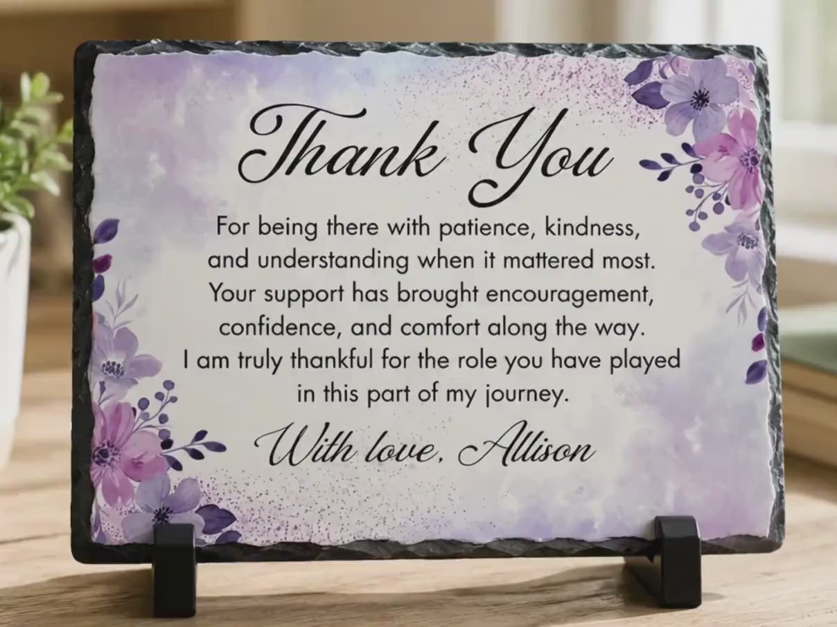 Personalized Appreciation Gift with Floral Design