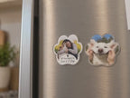 Custom Pet Photo Magnet, Personalized Dog Magnet, Paw Shaped Fridge Magnet, Custom Pet Picture Gift, Dog Mom Gift, Pet Memorial Gift