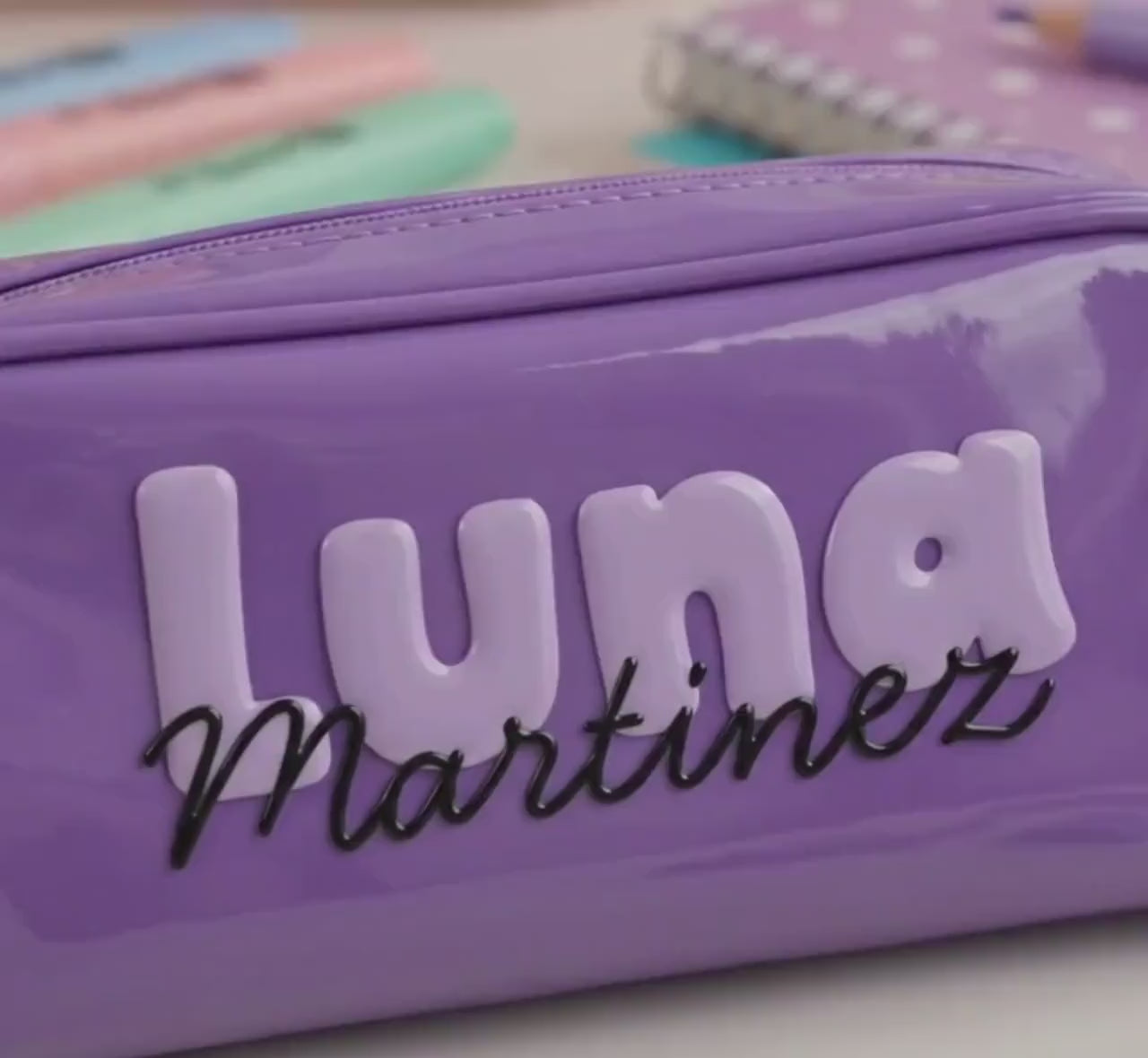 3D Embossed Name Label Stickers, Personalized UV DTF Name Stickers, Waterproof School Labels, Custom Kids Name Decals, Lunch Box Labels