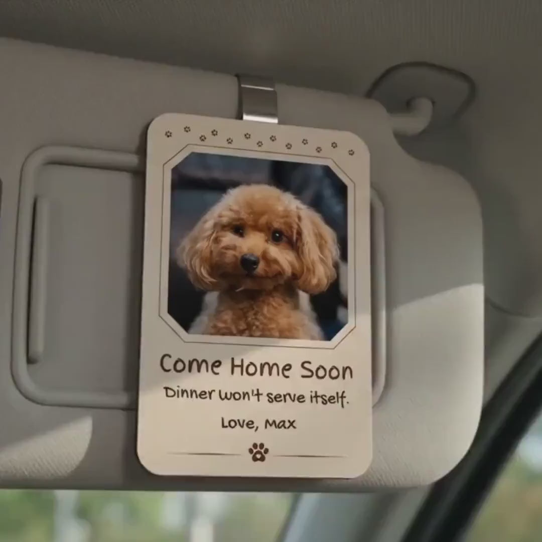 Custom Dog Photo Car Visor Clip, Dog Lover,Drive Safe Gift,Gift for Him,Gift for her,Dog Gifts, Acrylic Car Accessories, Custom Pet Portrait