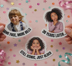 Personalized Stickers, Birthday Stickers Personalized, Custom Birthday Stickers, Custom Photo Stickers, Birthday Cup Stickers