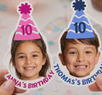 Personalized Birthday Face Stickers, Custom Photo Stickers, Kids Birthday Party Stickers, Custom Face Decals, Party Favor Stickers