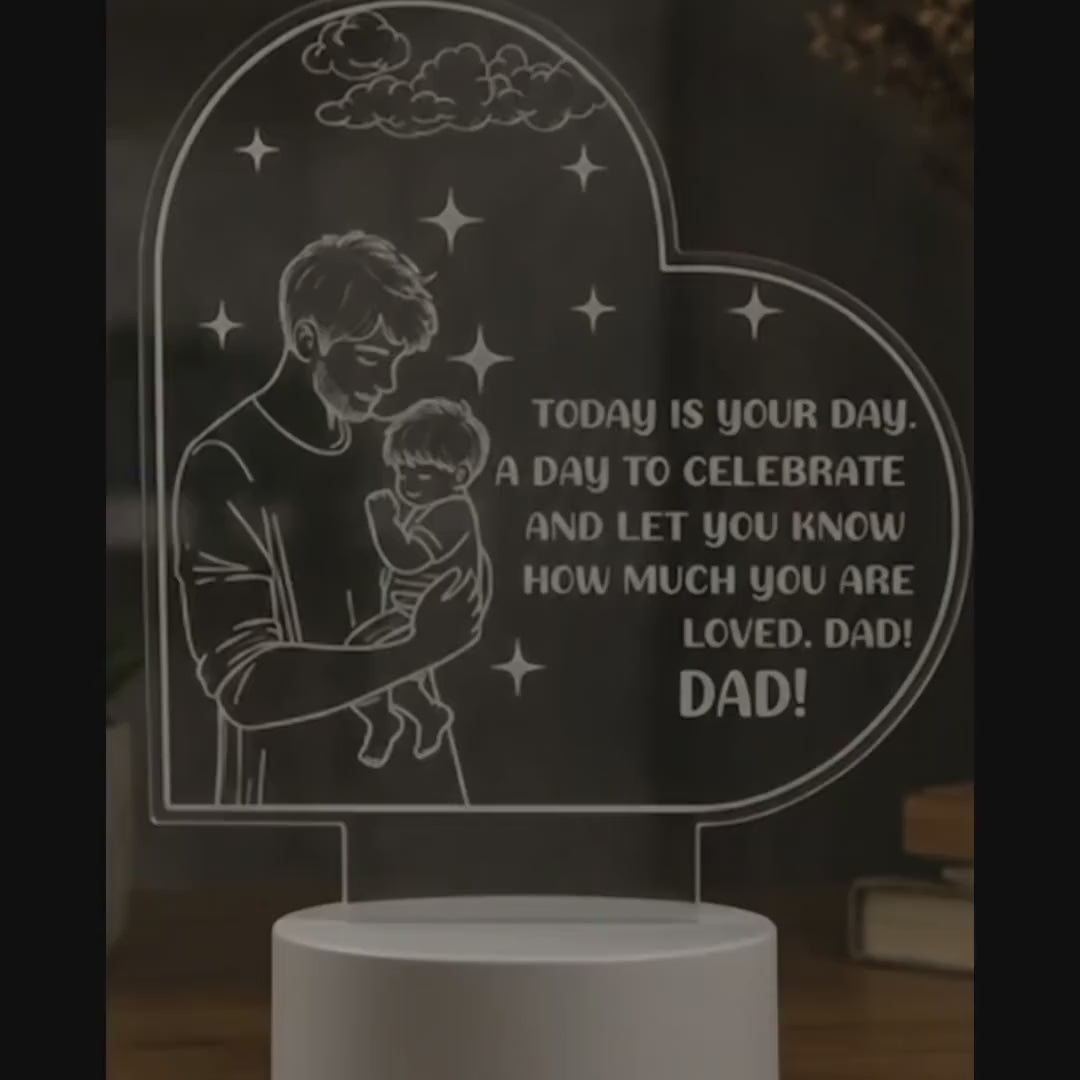 Personalized Father’s Day LED Light: My Dad Is My Superhero