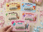 Funny Birthday Money Holder Card Set, Cash Gift Cards with Clear Plastic Domes, 11 Designs, 3x5 Inch, Coffee, Food & Shopping Birthday Gifts