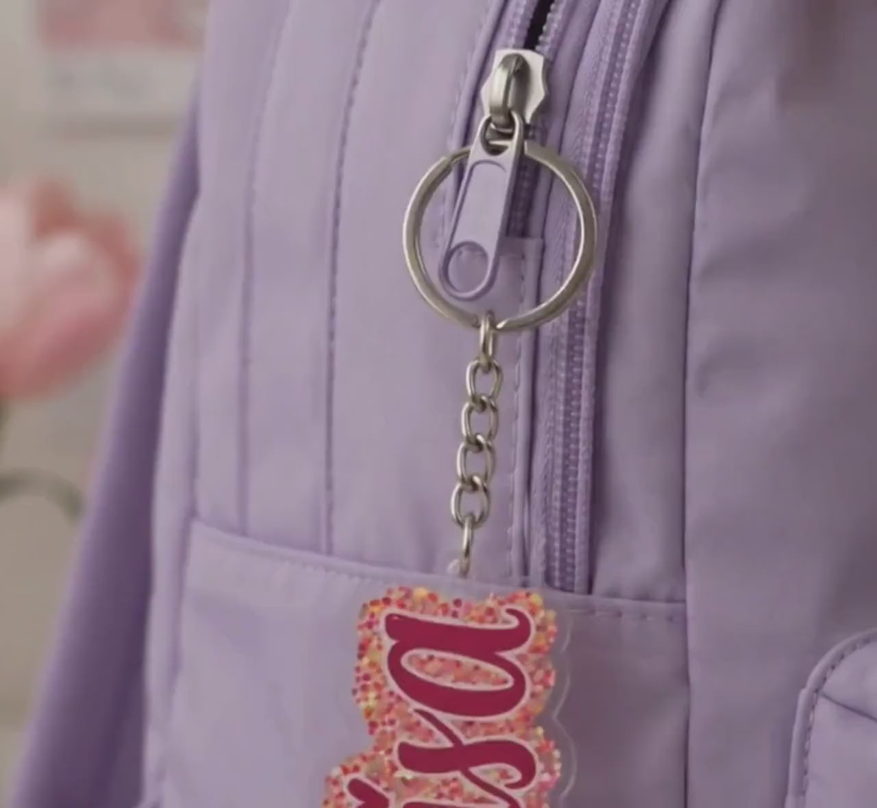 Backpack Name Tag, Personalized Name Keychain, Custom Acrylic Name Keychain, Name Tag for Backpack, Kids Backpack Charm, School Bag Gift