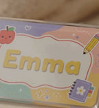 Personalized Kids Backpack Tag, Custom Name Keychain, School Bag ID Tag, Emergency Contact Tag, Acrylic Backpack Charm for Kids