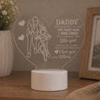 Personalized Daddy Night Light : Little Girl Little Boy