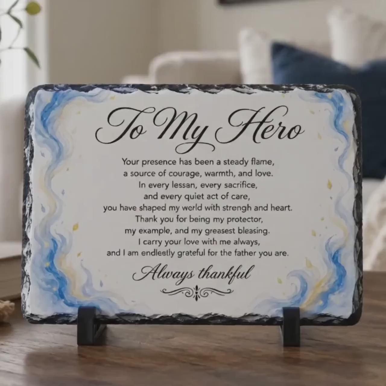 Personalized Father Stone Plaque, Custom Dad Gift, Father’s Day Gift, Sentimental Home Decor, Gift From Daughter Son