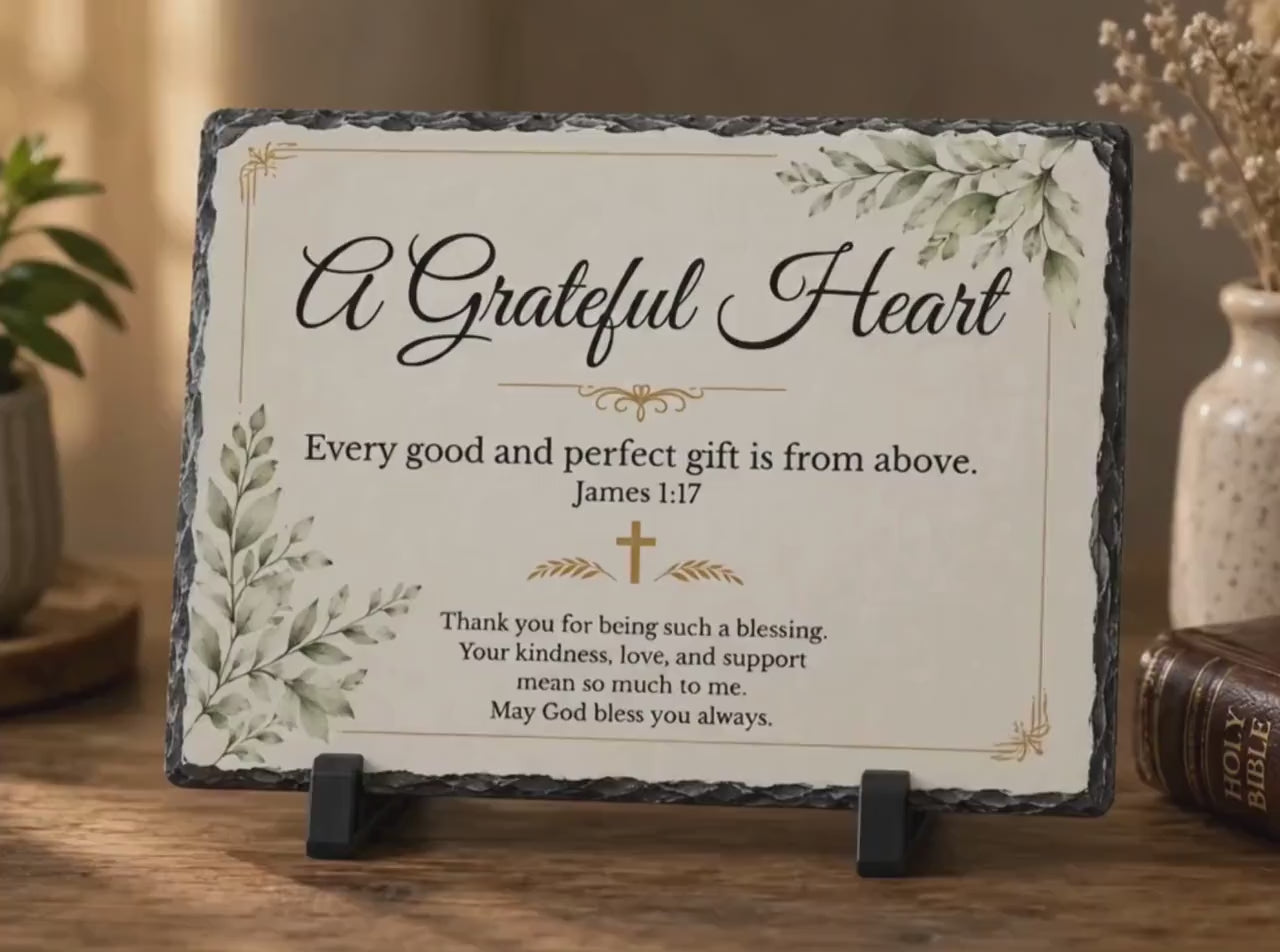 Personalized Thank You Stone Plaque, Appreciation Gift for Teacher, Friend or Family, Christian Keepsake, Friendship Gift