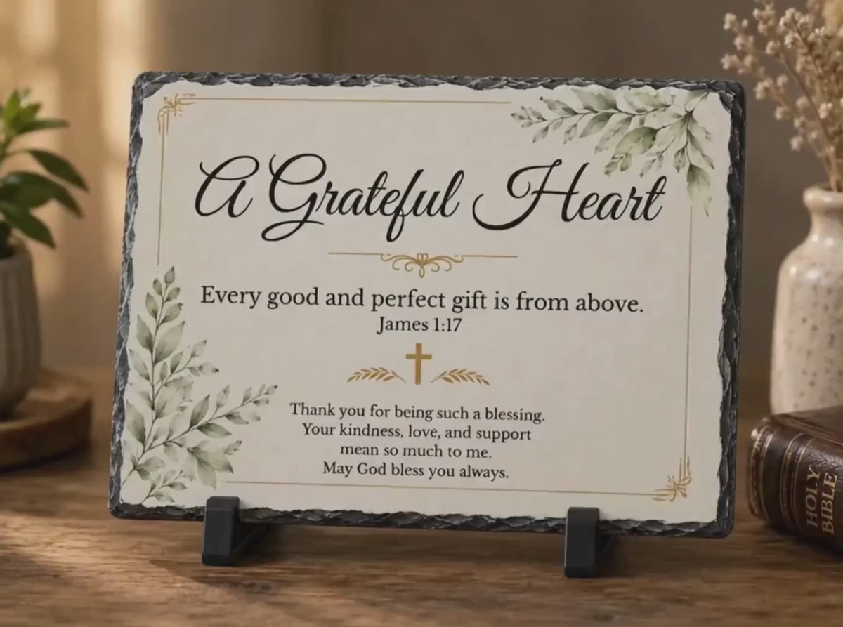 Personalized Thank You Stone Plaque, Appreciation Gift for Teacher, Friend or Family, Christian Keepsake, Friendship Gift
