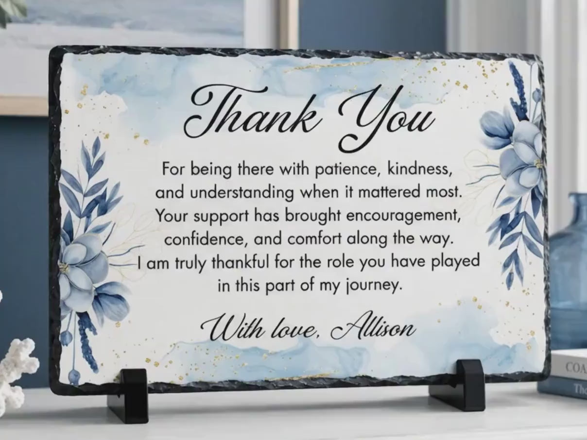 Personalized Thank You Stone Plaque Gift