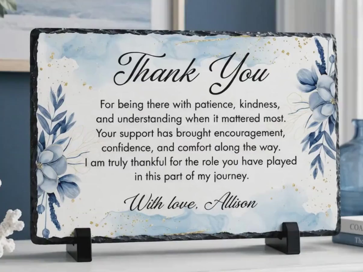 Personalized Thank You Stone Plaque Gift