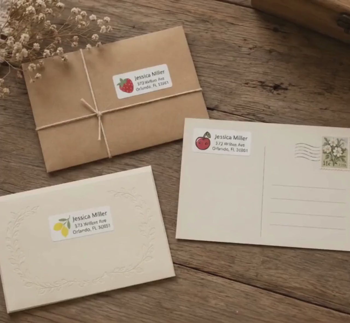 Personalized Return Address Labels, Custom Address Stickers, Mailing Labels for Envelopes, Custom Name Address Labels, 27 Stickers