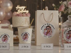 Custom Photo Birthday Stickers, Waterproof Stickers, Personalized Party Favors, Personalized Stickers